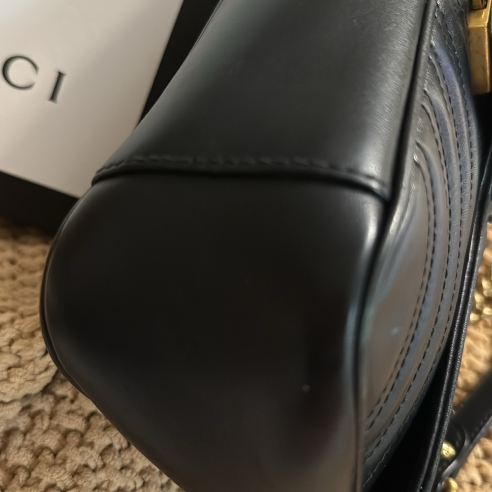 Gucci GG Marmont Black Flap Bag; EUC COA - Picture 11 of 16